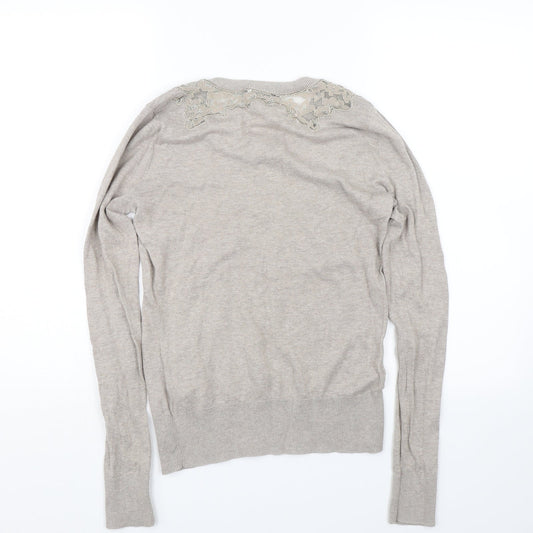 Womens UK Size 8 Topshop Brown Pullover Jumper