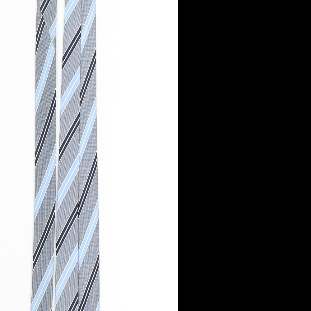 Mens George Blue Striped Tie