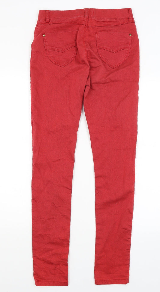 Dorothy Perkins Womens Red   Skinny Jeans Size 10 L20 in