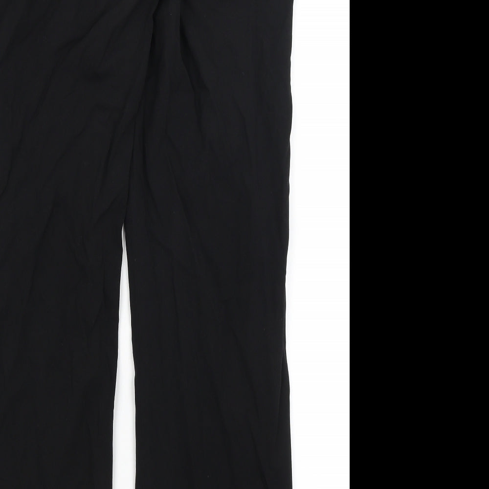 Womens UK Size 10 Peruggi Regular Fit Dress Pants Black Trousers