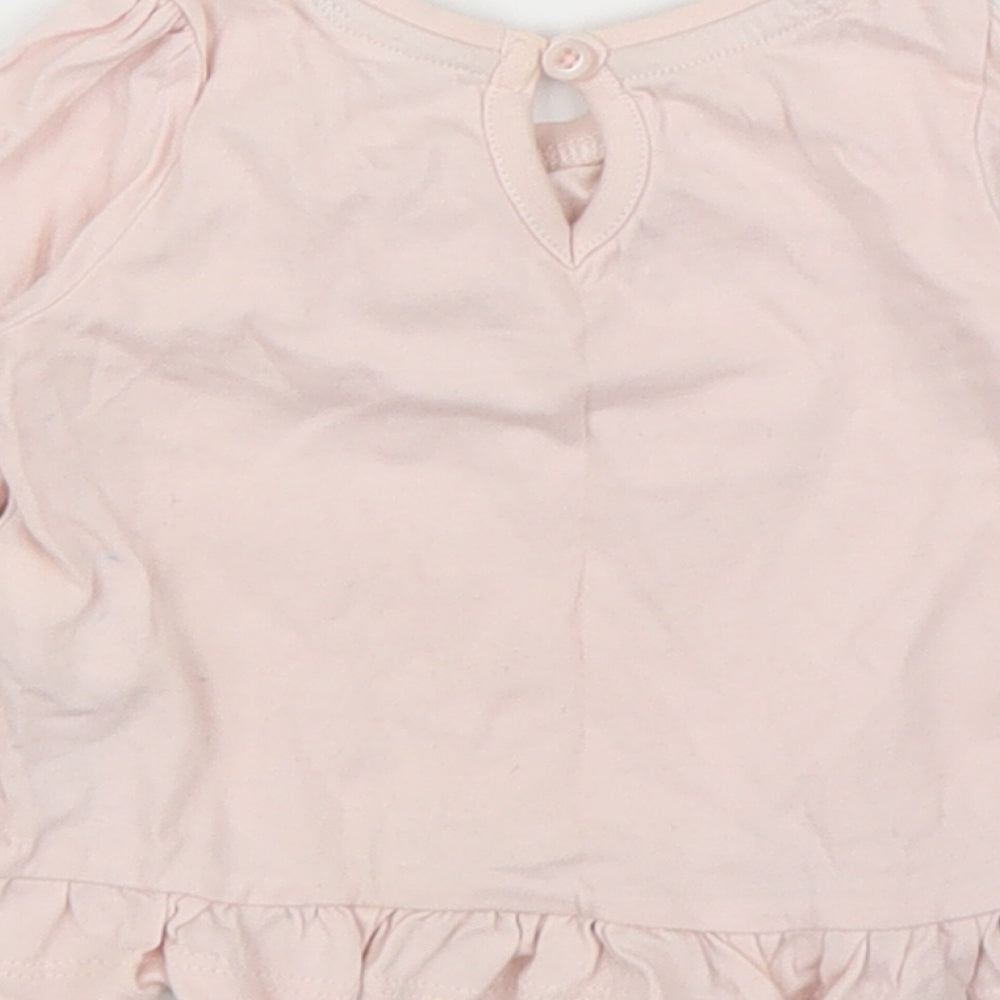 Primark Girls Pink Basic T-Shirt Size 3-6 Months