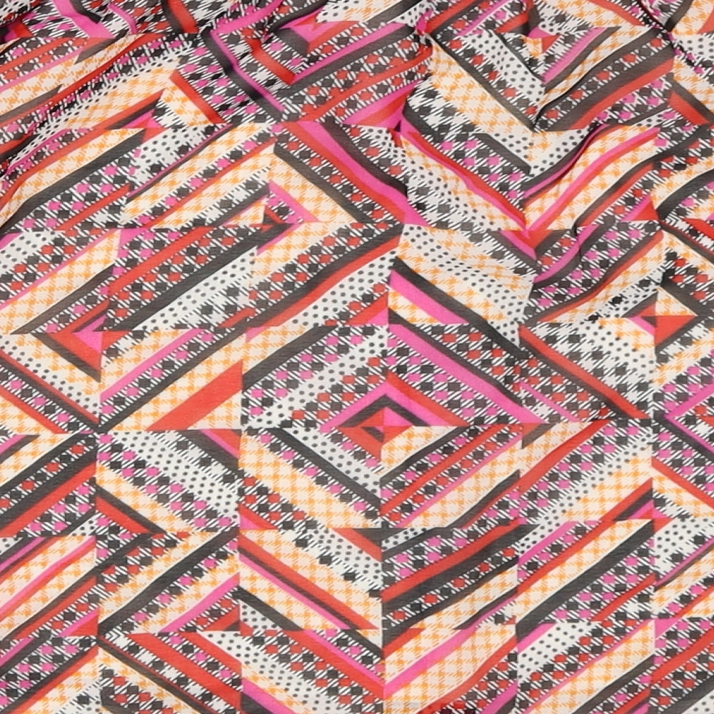 Atmosphere Womens Pink Geometric Skater Skirt Size 6