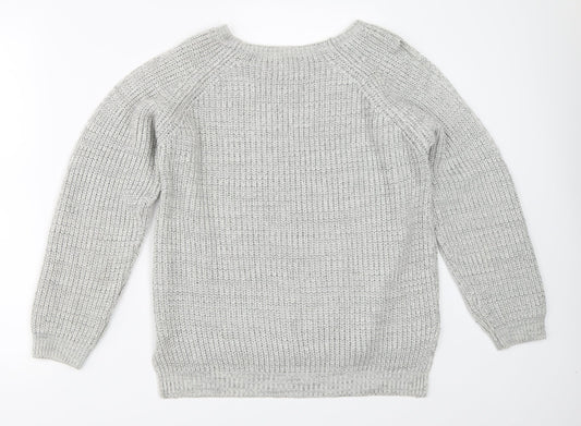 Womens UK Size 8 Atmosphere Grey Pullover Jumper
