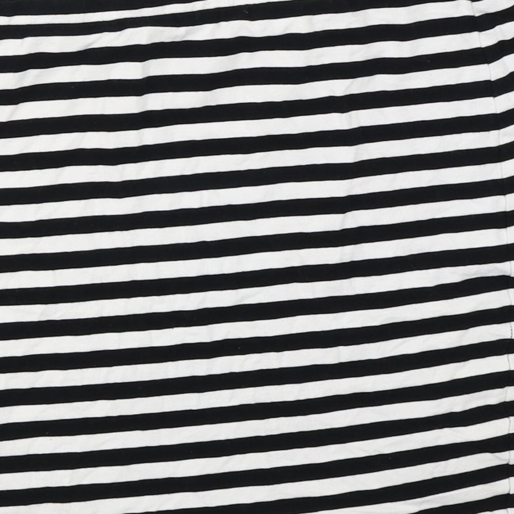 H&M Womens Black Striped Mini Skirt Size S