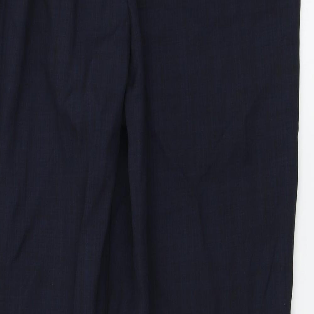 Womens UK Size 14 Marks and Spencer Regular Fit Blue Trousers