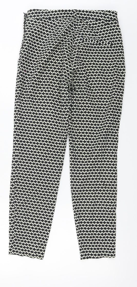 Womens UK Size 4 H&M Regular Fit White Trousers