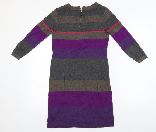Gap Womens Purple Striped A-Line Size S