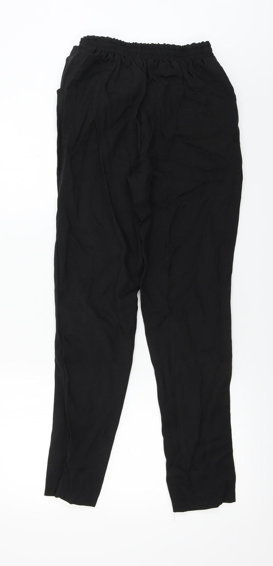Missguided Womens Black Trousers Size 8 L25 in