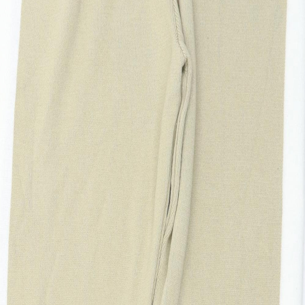 Womens UK Size 8 Preworn Regular Fit Sweatpants Beige Trousers