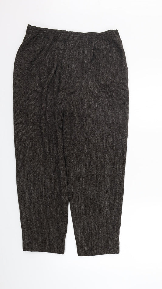 Womens UK Size 18 Preworn Regular Fit Sweatpants Brown Trousers