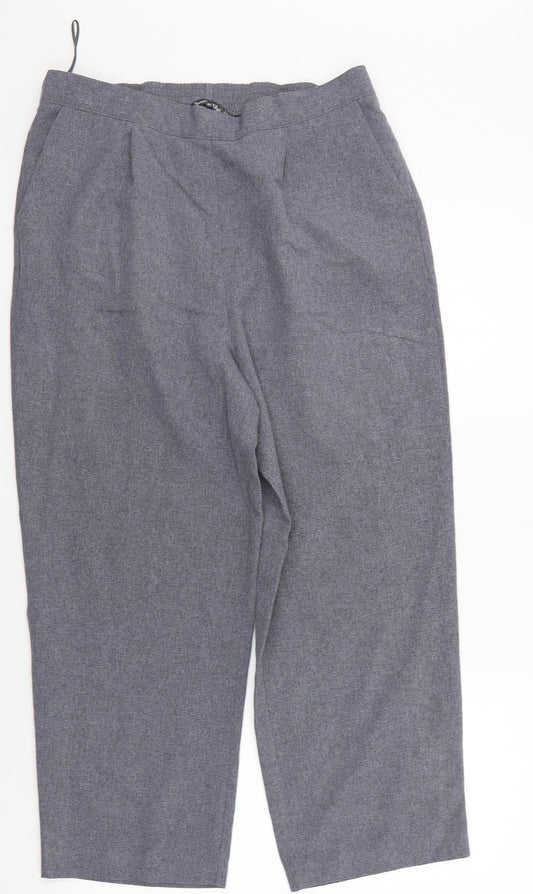 Womens UK Size 14 Bonmarché Regular Fit Grey Trousers