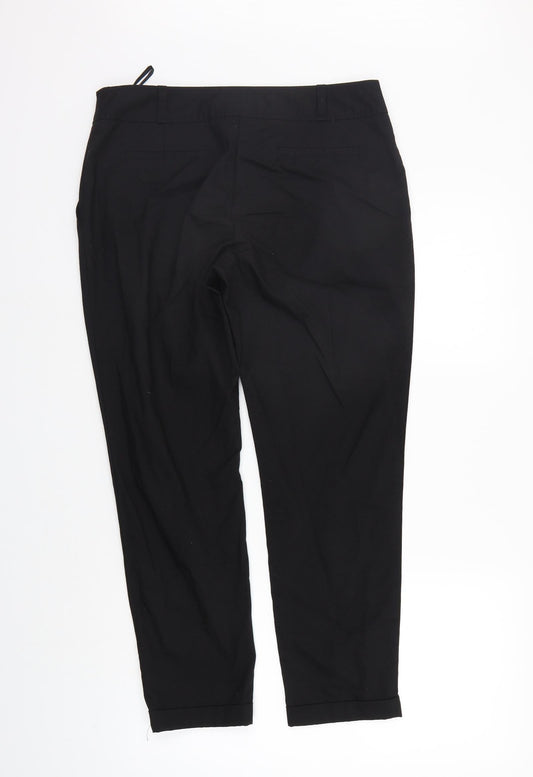 Womens UK Size 12 NEXT Regular Fit Snow Pants Black Trousers