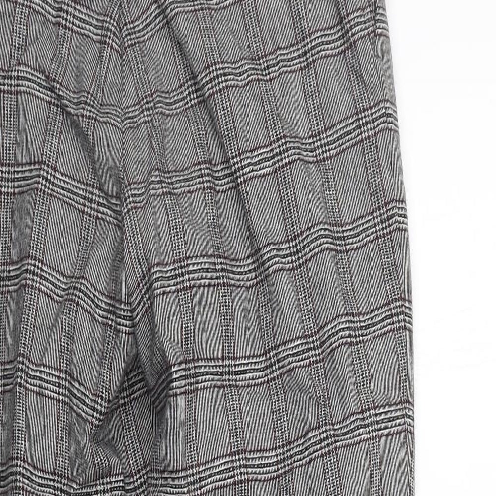 Baukjen Womens Grey Check Trousers Size 6 L26 in
