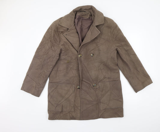 Finesse Womens Brown Jacket Coat Size L - washable mark