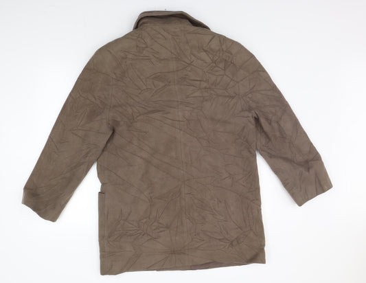 Finesse Womens Brown Jacket Coat Size L - washable mark