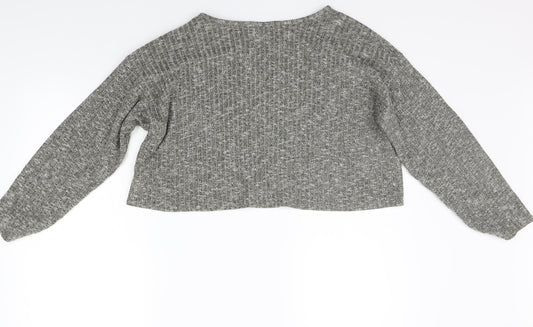 Womens UK Size 8 Topshop Grey Pullover Jumper