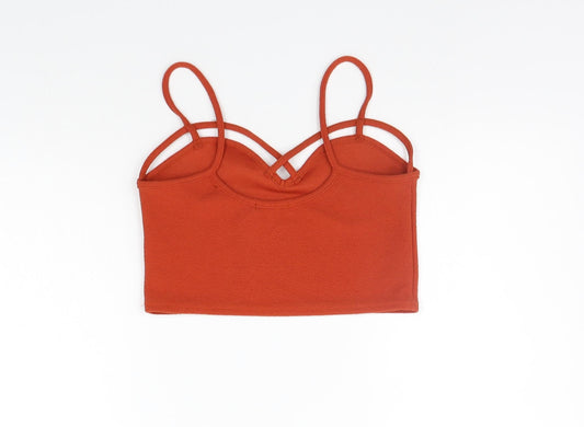 Boohoo Womens Orange Tank Size 10