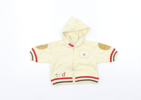 Pitter Patter Girls Beige Full Zip Jumper Size 3-6 Months
