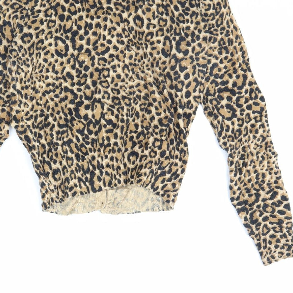 Womens UK Size 10 Preworn Brown Cape Jumper