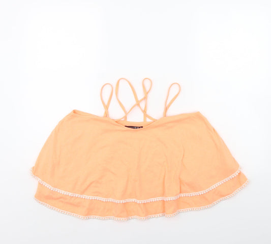 Womens UK Size 12 Atmosphere Orange Cropped Tank