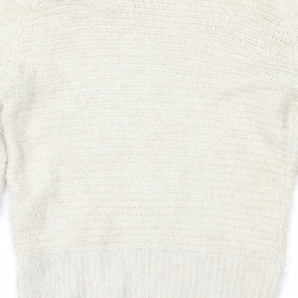 Womens UK Size 10 Blonde + Blonde Beige Pullover Jumper