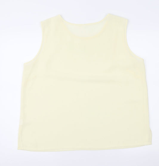 Adam Womens Yellow Basic Blouse Size 18