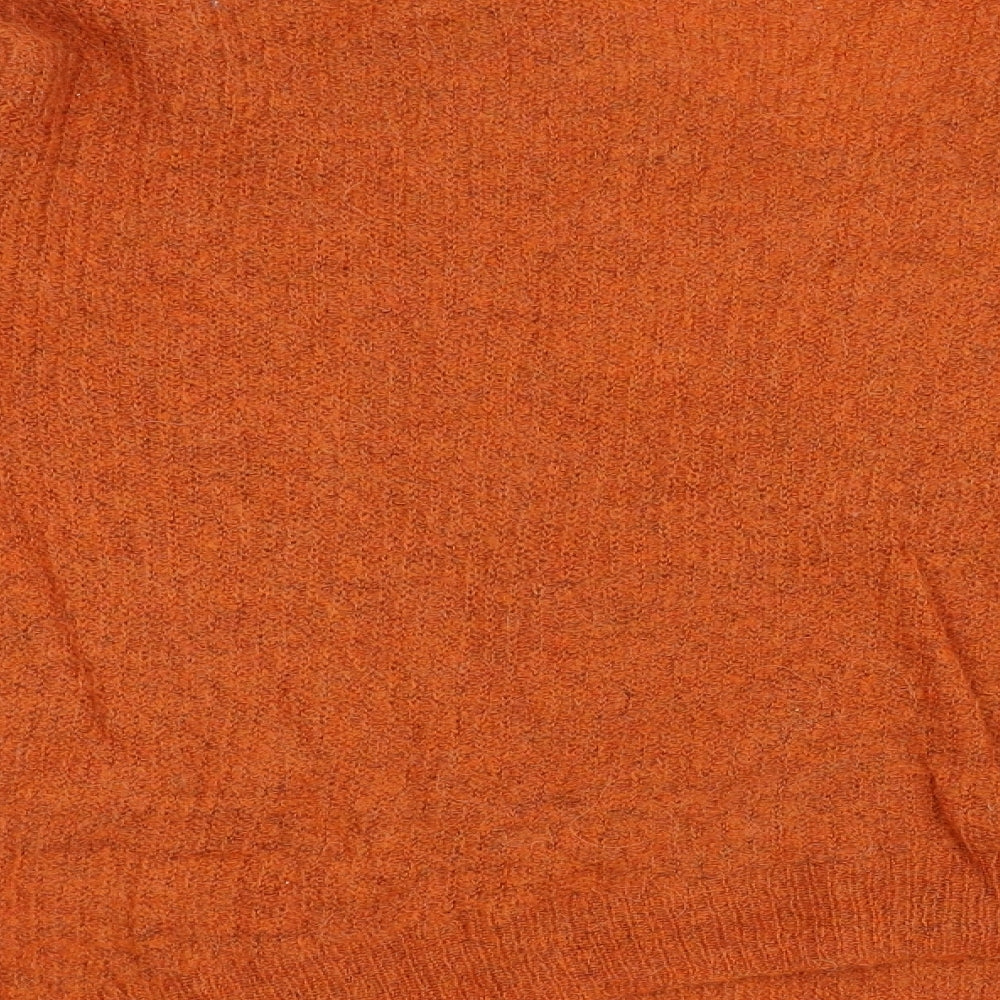 TU Womens Orange Knit Pullover Jumper Size 12
