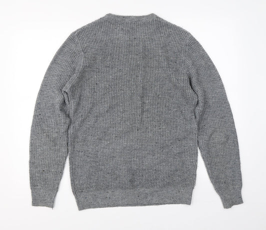 Cedar Wood State Mens Grey Knit Pullover Jumper Size XS