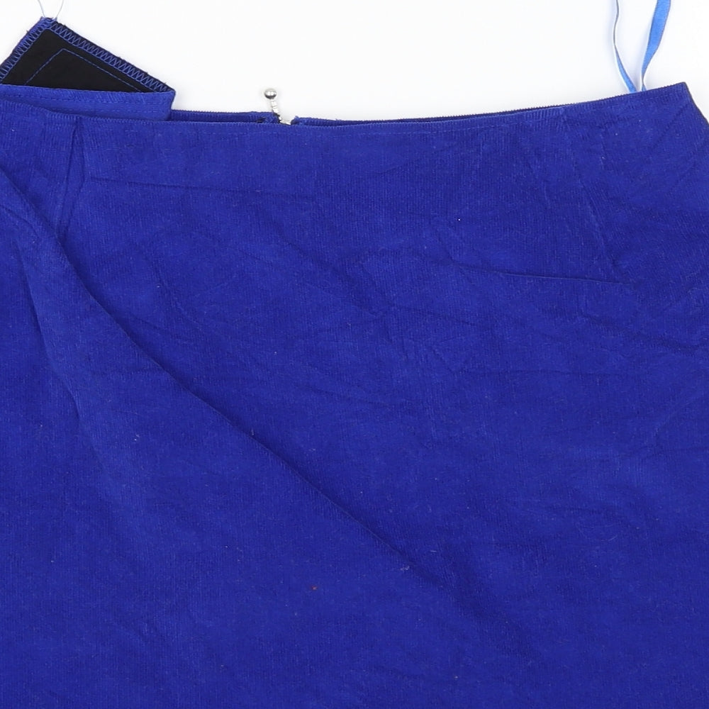 Motel Womens Blue A-Line Skirt Size S