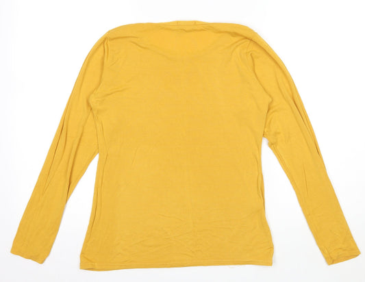 QED London Womens Yellow Jersey Basic T-Shirt Size 14