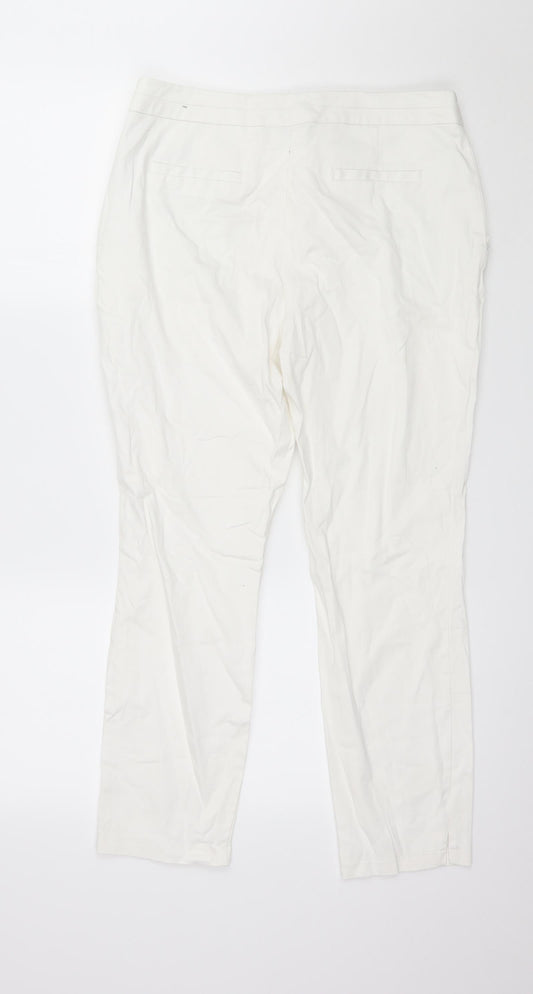 Atmosphere Womens White Trousers Size 12 L26 in
