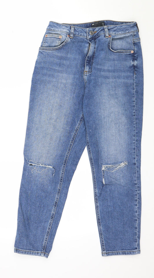 Womens UK Size 28 in ASOS Regular Fit Mom Blue Jeans
