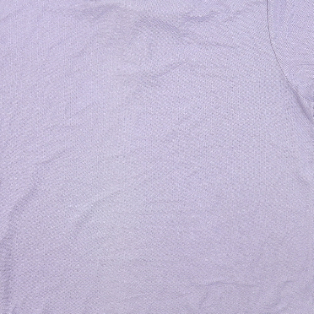 Atlantic Bay Mens Purple Batik Jersey Polo Size L