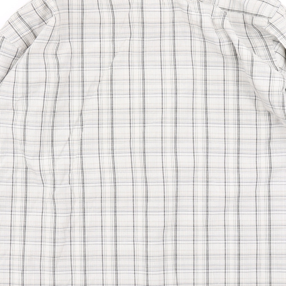 Roberto Mens Beige Plaid Button-Up Size S