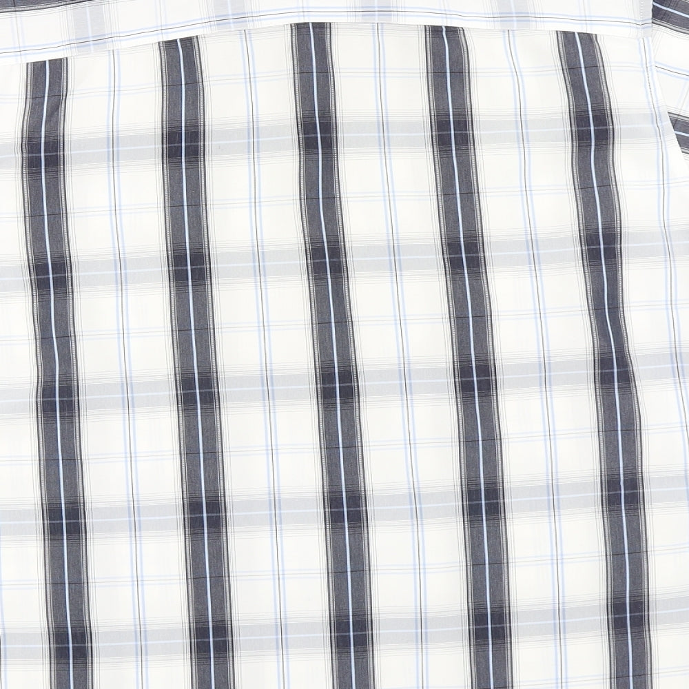 Urban Spirit Mens Blue Plaid Button-Up Size M