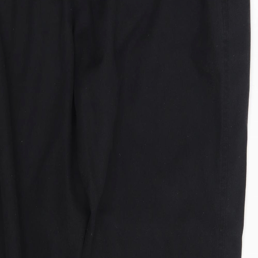 Mens UK Size 42 in Preworn Regular Fit Jogger Black Trousers