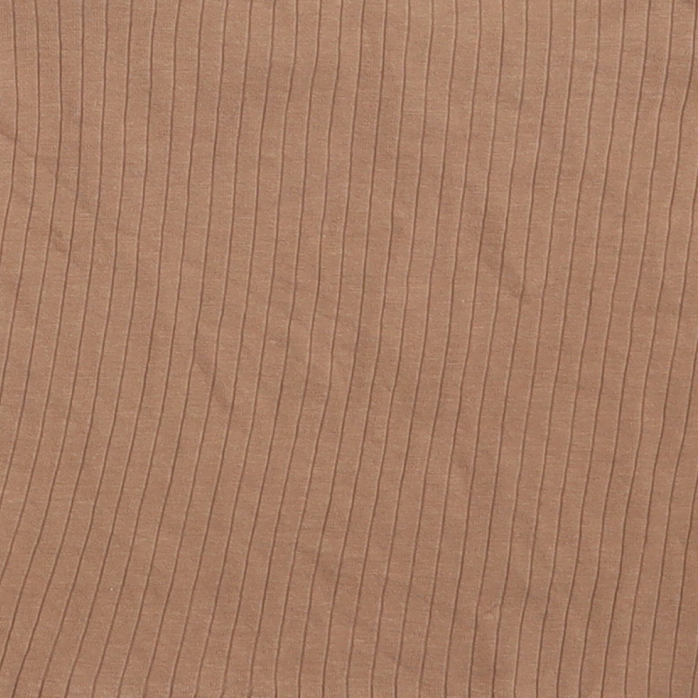 SHEIN Womens Brown Basic Blouse Size XS