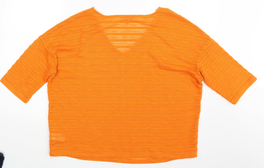 Womens UK Size 12 NEXT Orange Pullover Jumper