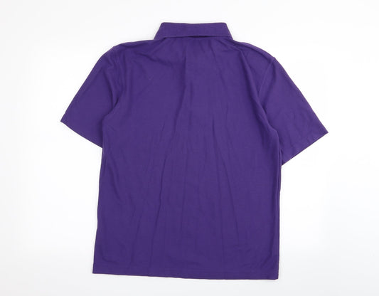 alsico Mens Purple Polo Size M