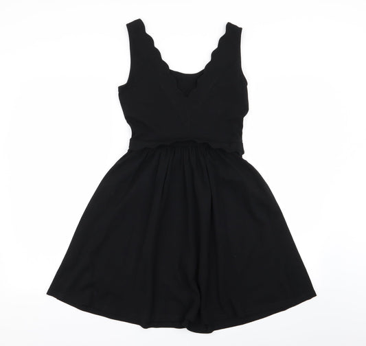 Warehouse Womens Black Fit & Flare Size 8