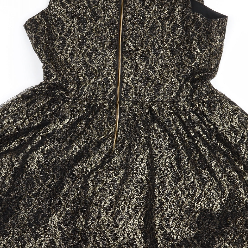 Asda George Womens Multicoloured Geometric  Fit & Flare  Size 8