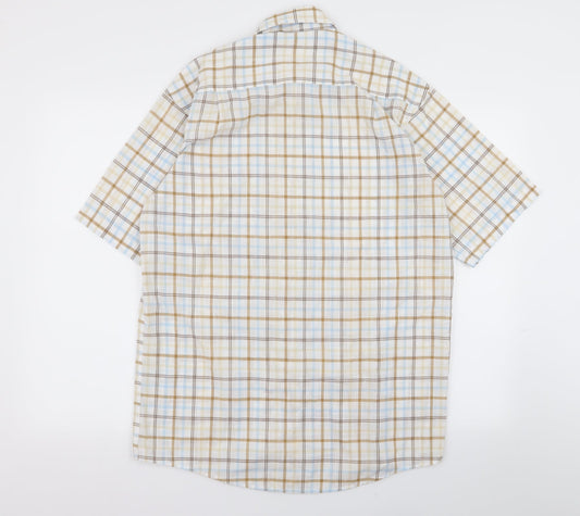 sangan Mens Multicoloured Check Button-Up Size M