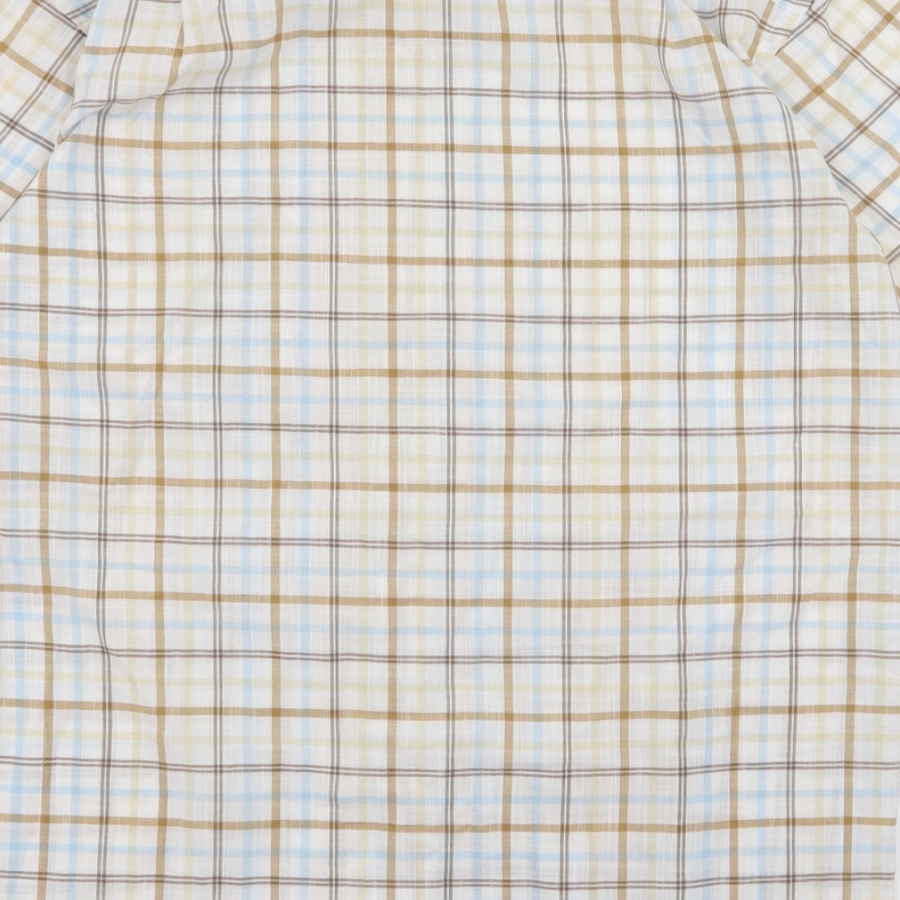 sangan Mens Multicoloured Check Button-Up Size M