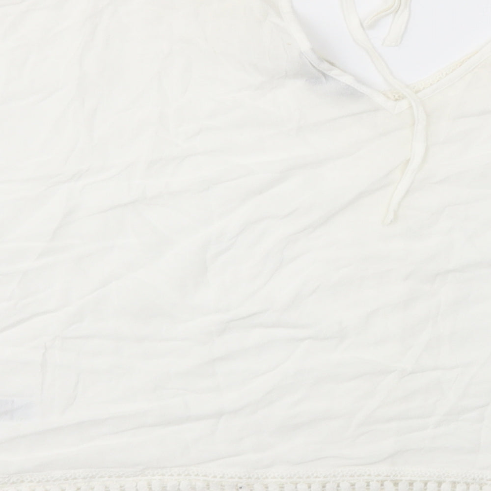 Womens UK Size 12 New Look White Basic T-Shirt