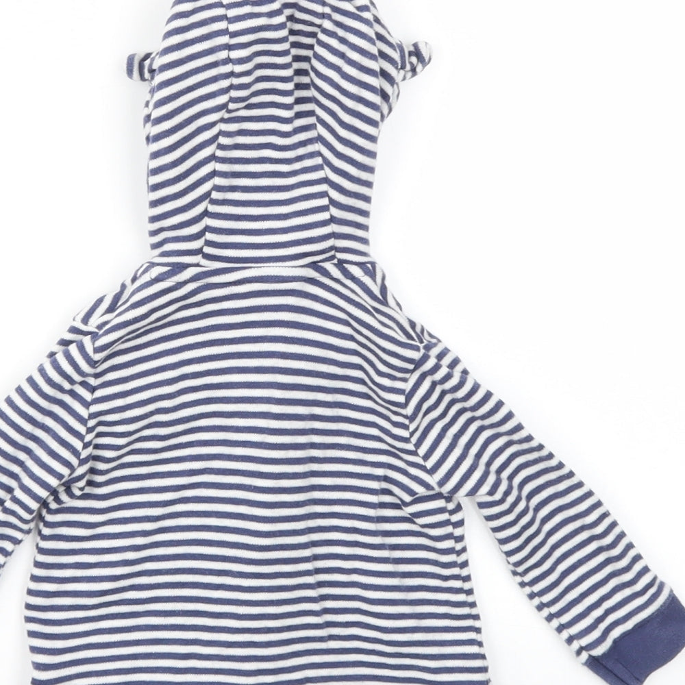 George Boys Blue Striped Basic Jacket Jacket Size 3-6 Months