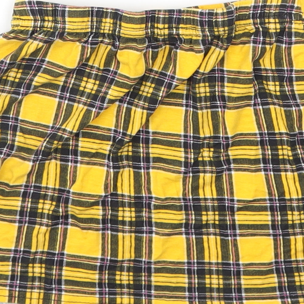 Womens UK Size 12 Boohoo Yellow Basic T-Shirt
