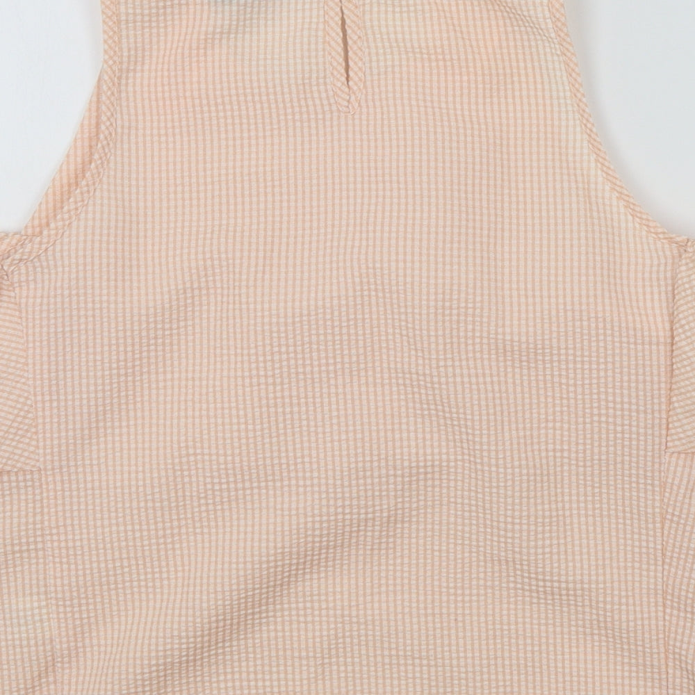 Primark Womens Orange Colourblock Basic Blouse Size 4