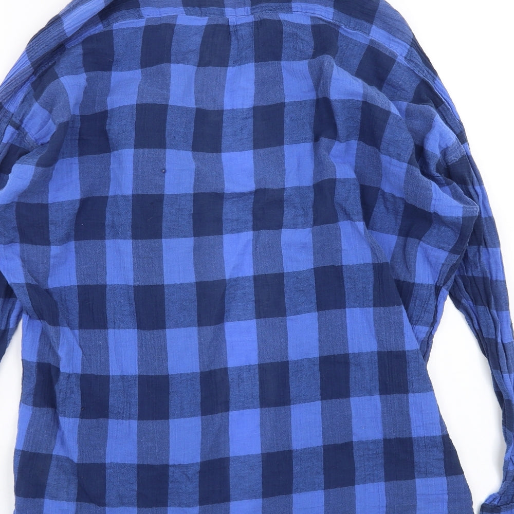 Womens UK Size XS Lee Blue Basic Button-Up