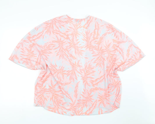 New Look Womens Green Floral Cardigan Jumper Size 14 - leaf pattern