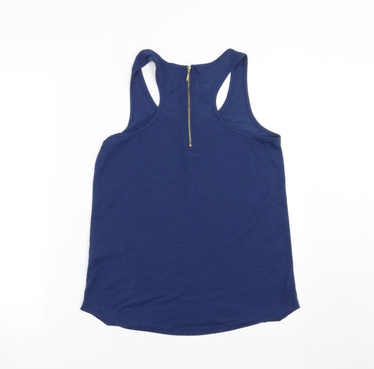 Womens UK Size 12 New Look Blue Basic Tank